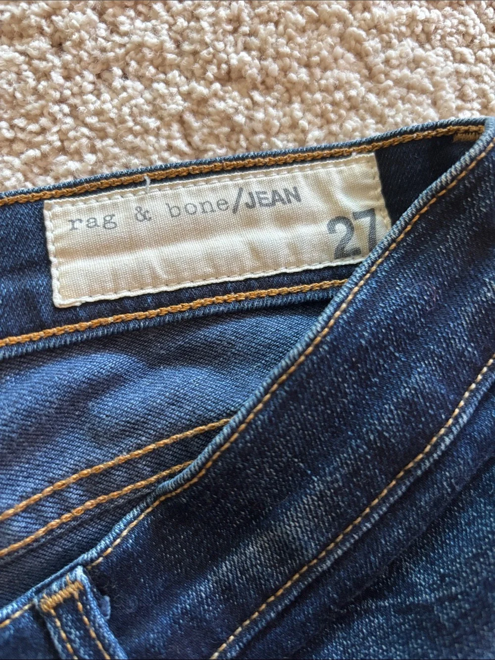 rag & bone Navy Skinny Jeans